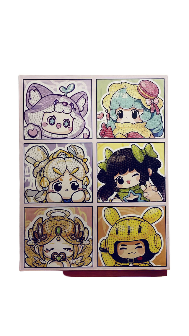 6 Character Diamond Painting Set 23x30cm