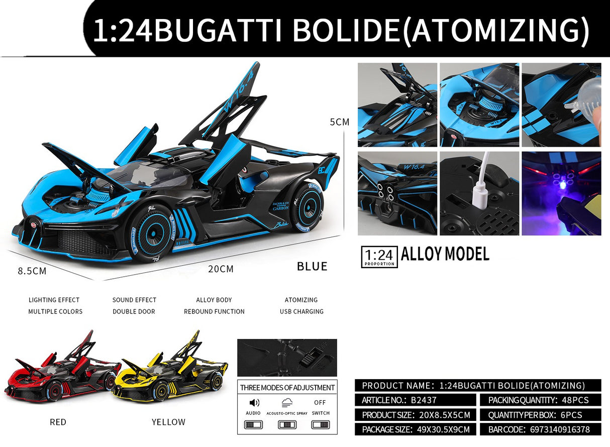 Bugatti Bolide Model 1:24 (Assorted colors, sold as single)