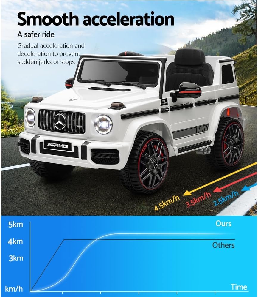 Mercedes G63 Electric Ride On Car– White