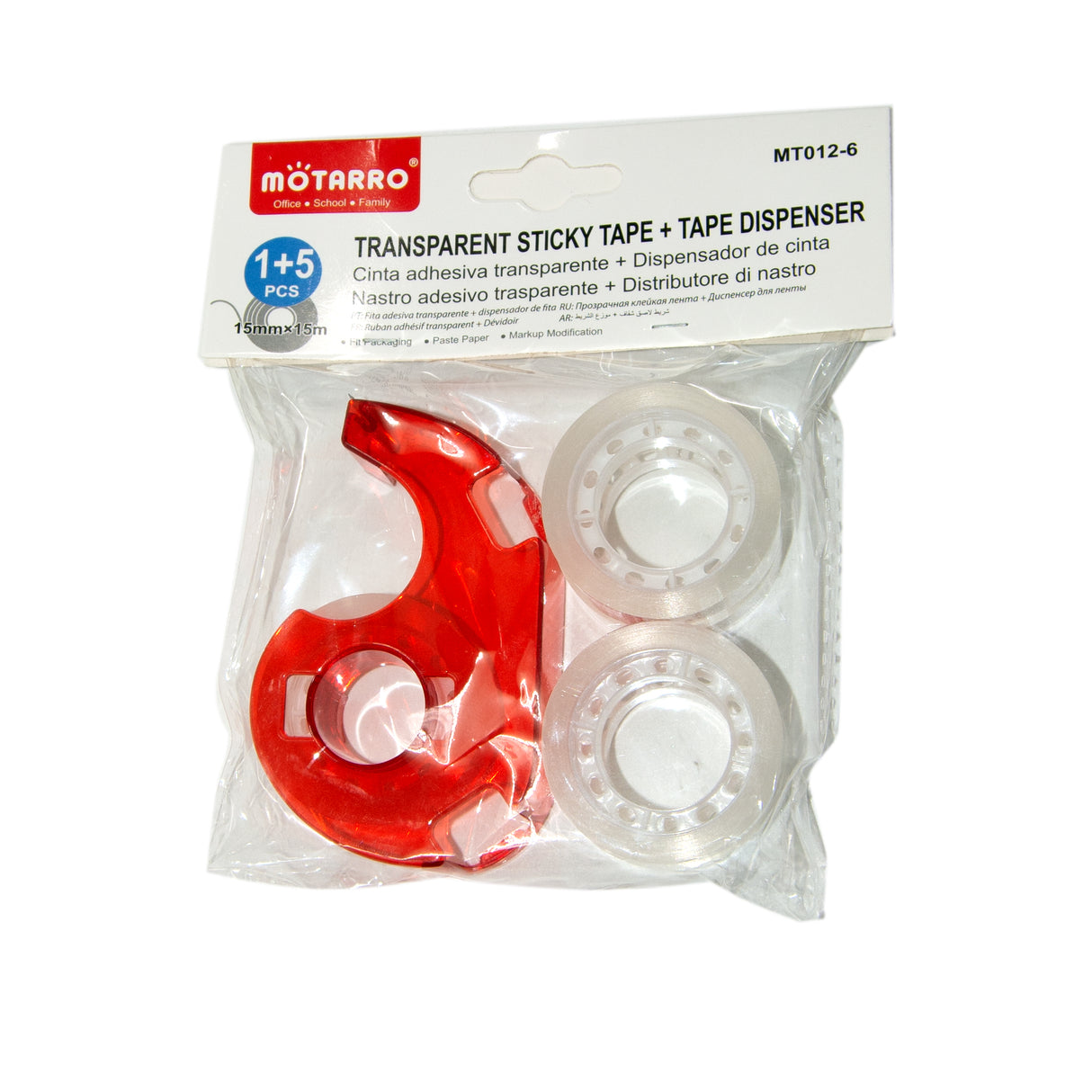 Transparent Sticky Tape with White Dispenser