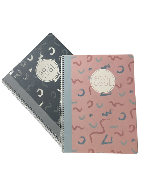 A4 Softcover Spiral Notebook – 80 Sheets, 90 GSM, Lined – Soocool Design
