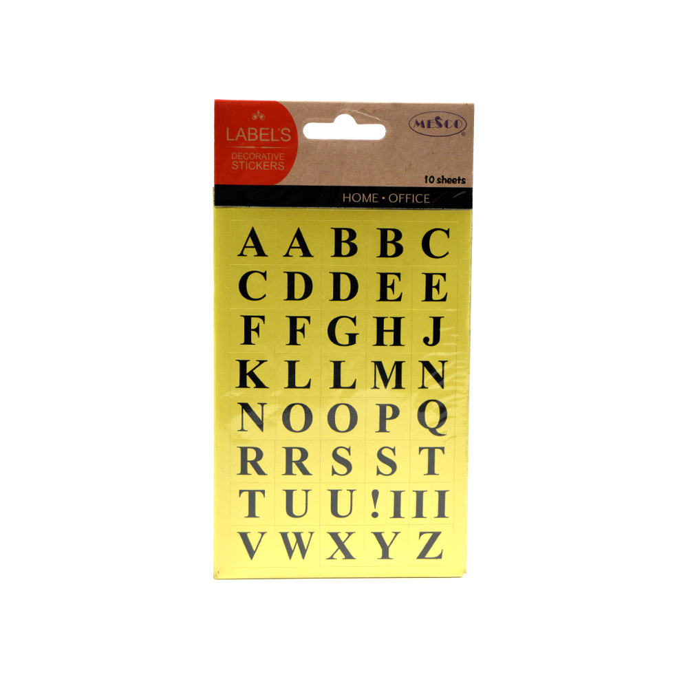 Mesco Decorative Stickers Alpha/Number