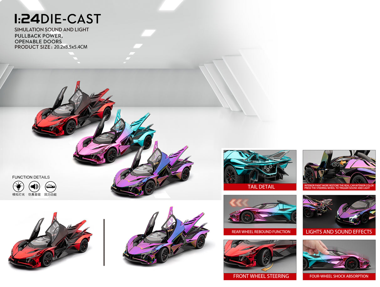 Apollo EVO Chrome 1:24 (Assorted colors, sold as single)