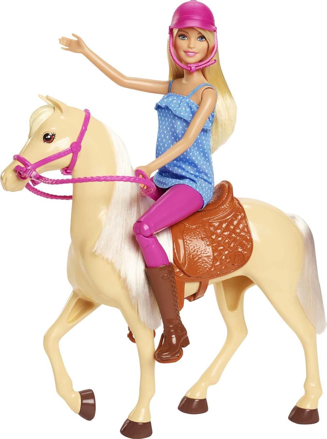 Barbie Doll, Blonde, and Horse