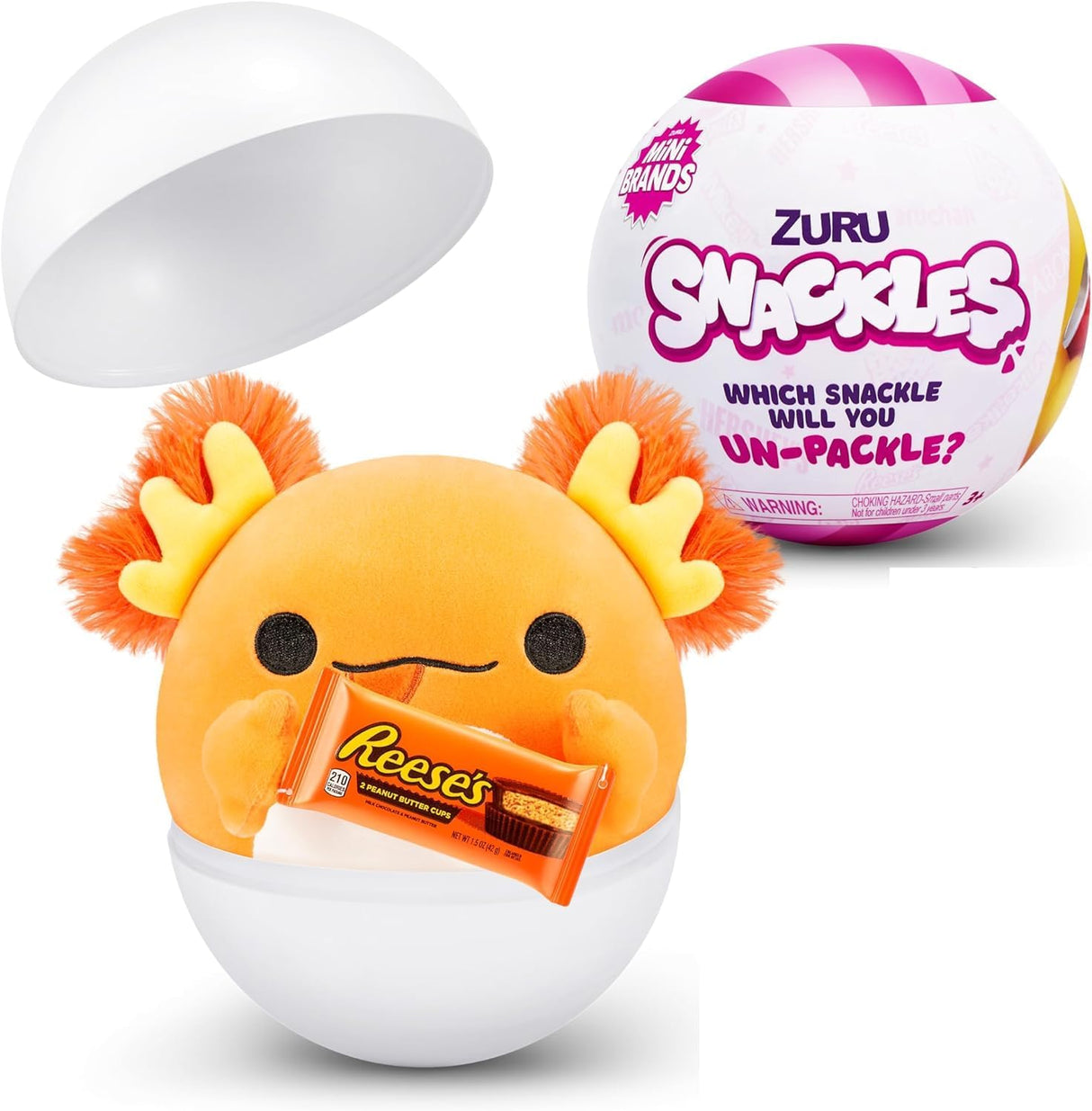 Zuru Snackles 8 Plush Stuffed Animal (Assorted Colors, Sold As Single)