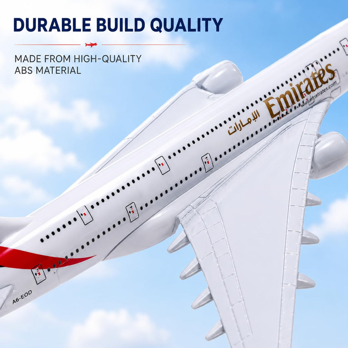 Emirates A380 Diecast Model Airplane 14 cm – Metal Aircraft Collectible with Stand