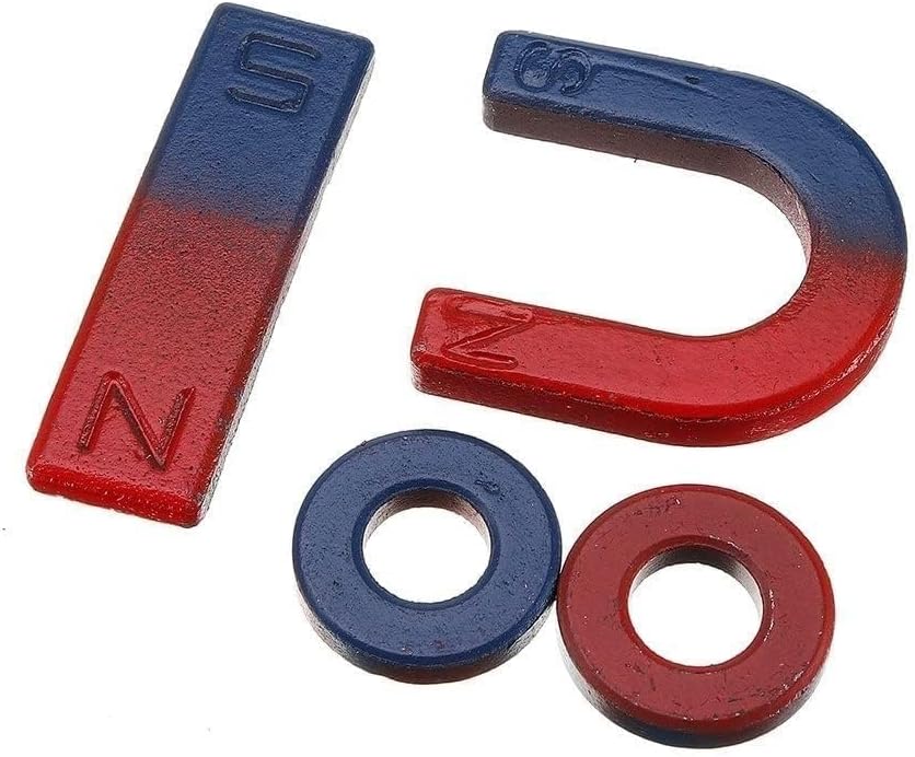 Science Magnets Set for Education Classroom Experiments Model 3 with Bar Ring Horseshoe and Car Magnets