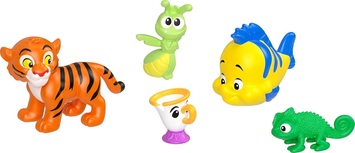 Disney Princess & Friends Set with 5 Small Dolls in Sparkling Outfits & 5 Friend Figures