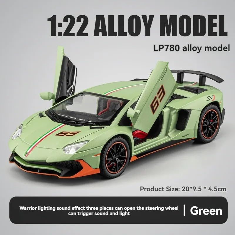 Lamborghini Aventador Svj Model 1:22 Scale (3 Assorted Colors, Sold As Single)