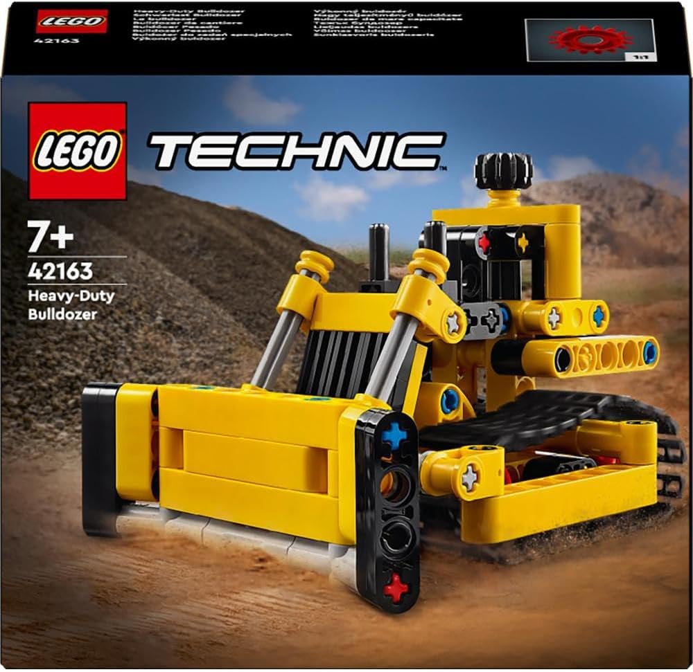 LEGO Technic Heavy-Duty Bulldozer Set, Construction Vehicle Toy for Kids, Boys and Girls with Realistic Features for Imaginative Play, Small Gift Idea 42163