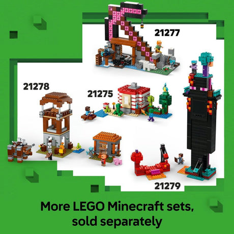 LEGO Minecraft The Warden Encounter - Building Toy with Silent Ranger Minifigure and Posable Mob Figure - TNT Function for Rockfall - Collectible Gift for 7+ Year Old Boys & Gaming Fans - 21274