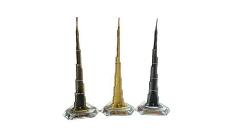 Burj Khalifa Metal Crystal Base (Assorted Designs, Sold Single)