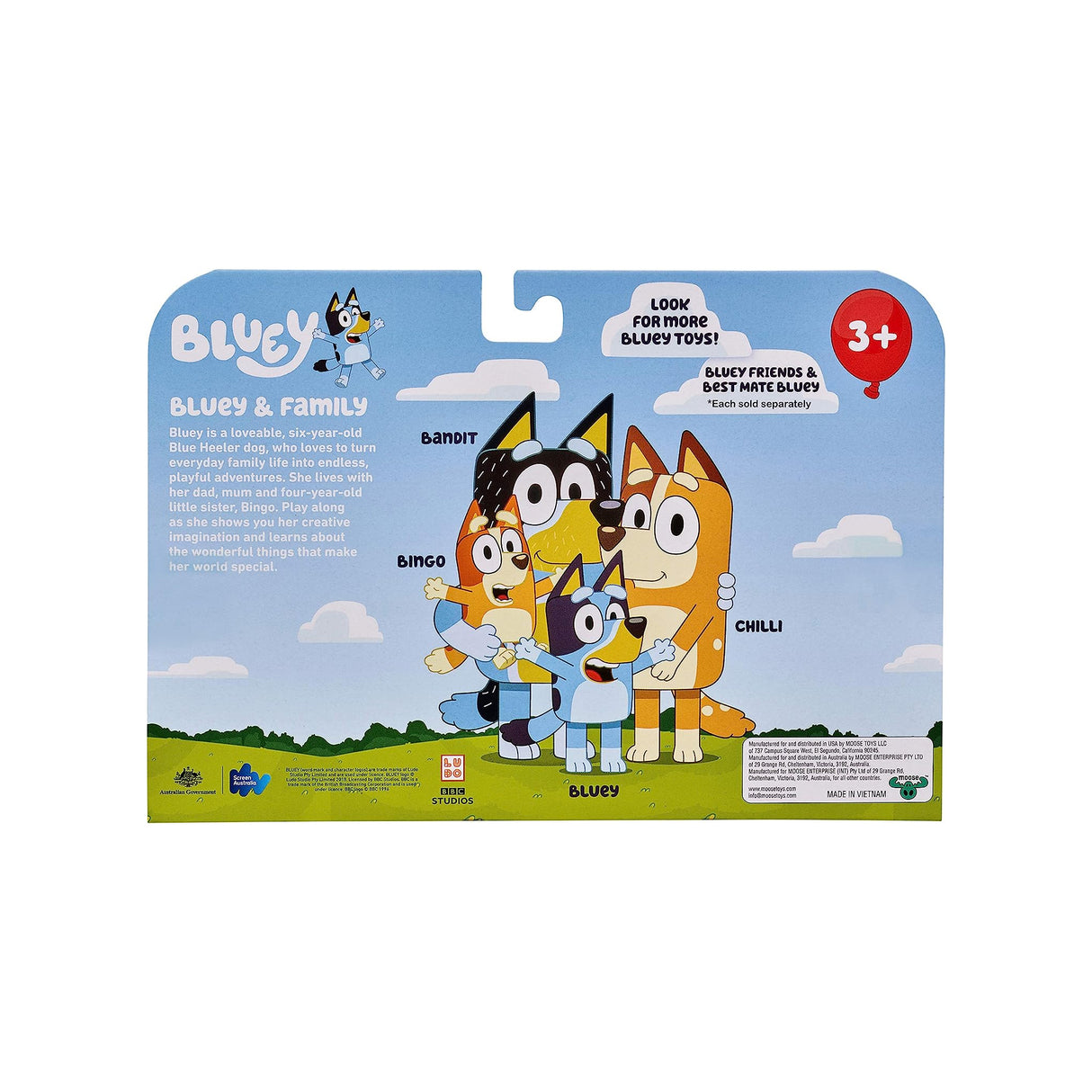 Bluey Family Figure Pack of 4