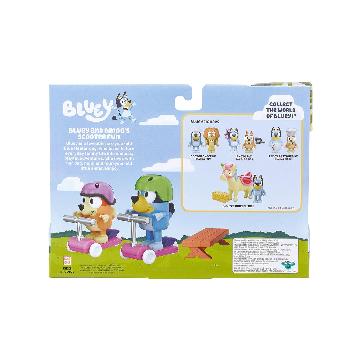 Bluey - Bluey And Bingo's Scooter Fun - 2 Pack 2.5-3"