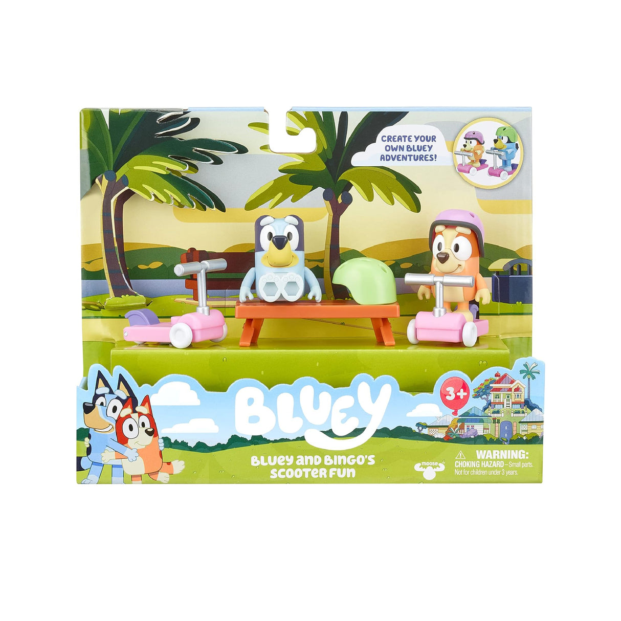 Bluey - Bluey And Bingo's Scooter Fun - 2 Pack 2.5-3"