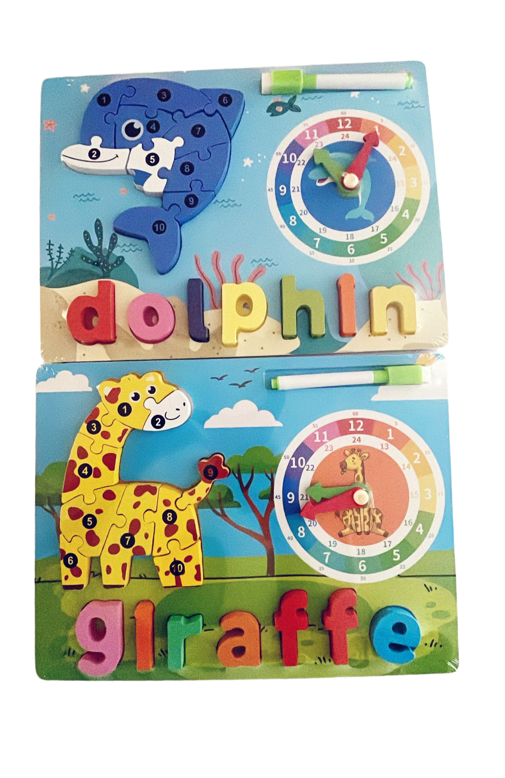 Wooden Puzzle (Assorted Colors, Sold As Single)