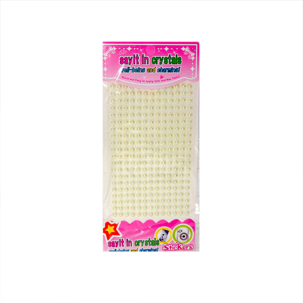 Pearl Stickers Self Adhesive (Assorted Colors, Sold As Single)
