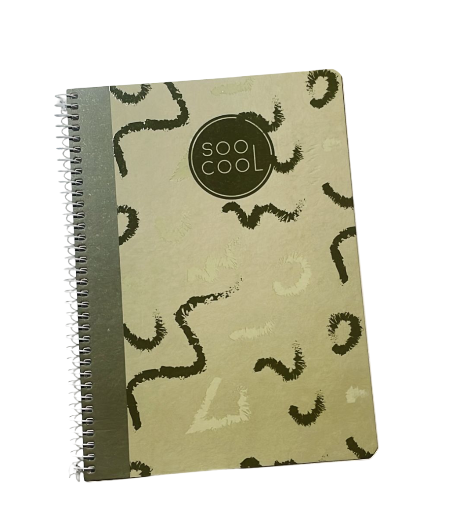 A5 Softcover Spiral Notebook – 80 Sheets, 90 GSM, Lined – Soocool Design