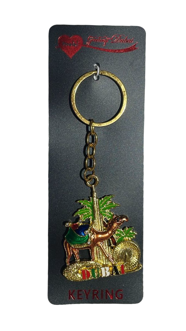Camel Metal Keychain with Buildings