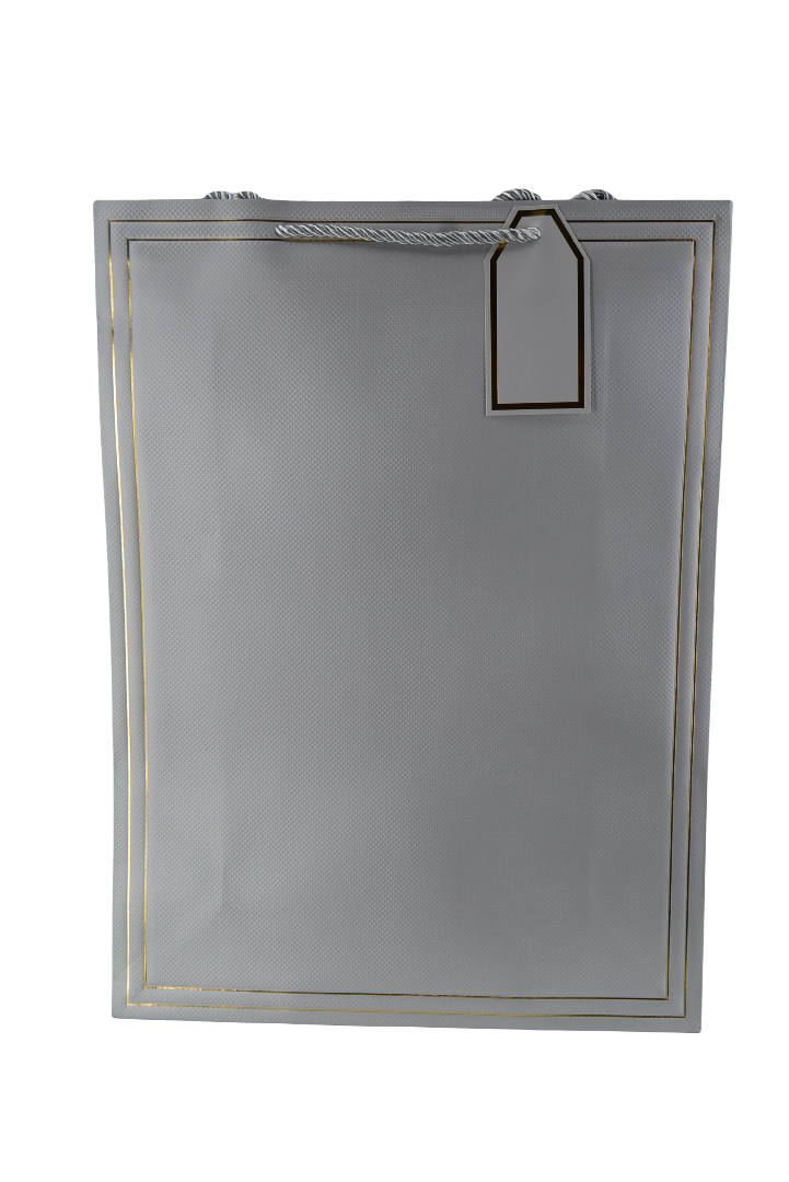 Paper Gift Bag Grey Color 31x42x12