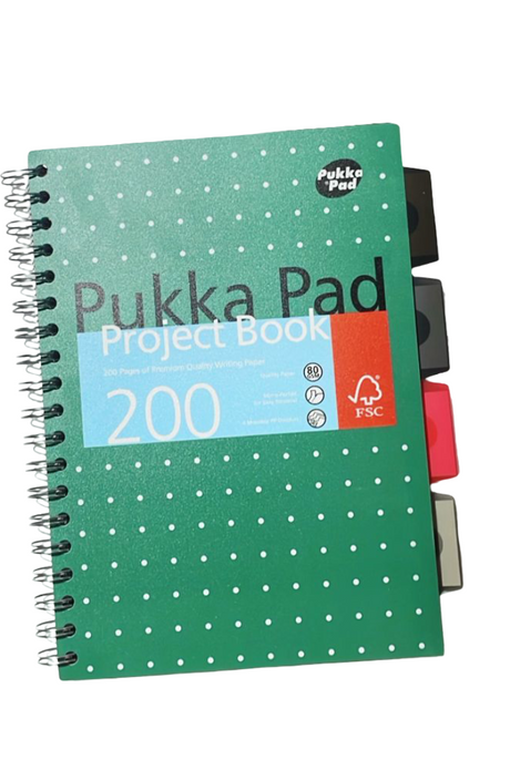 B5 Project Book – 4 Subject, Soft Cover – 200 Pages