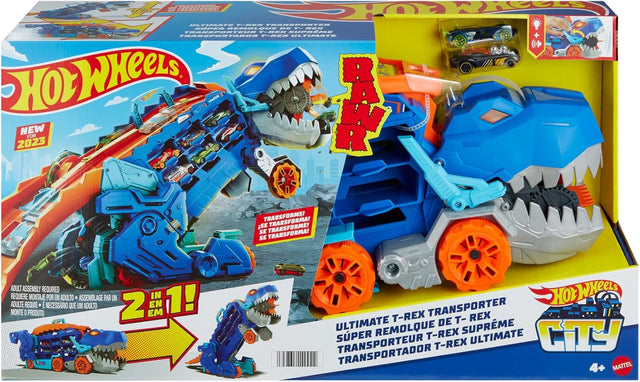 Hot Wheels City Ultimate T Rex Transporter Playset