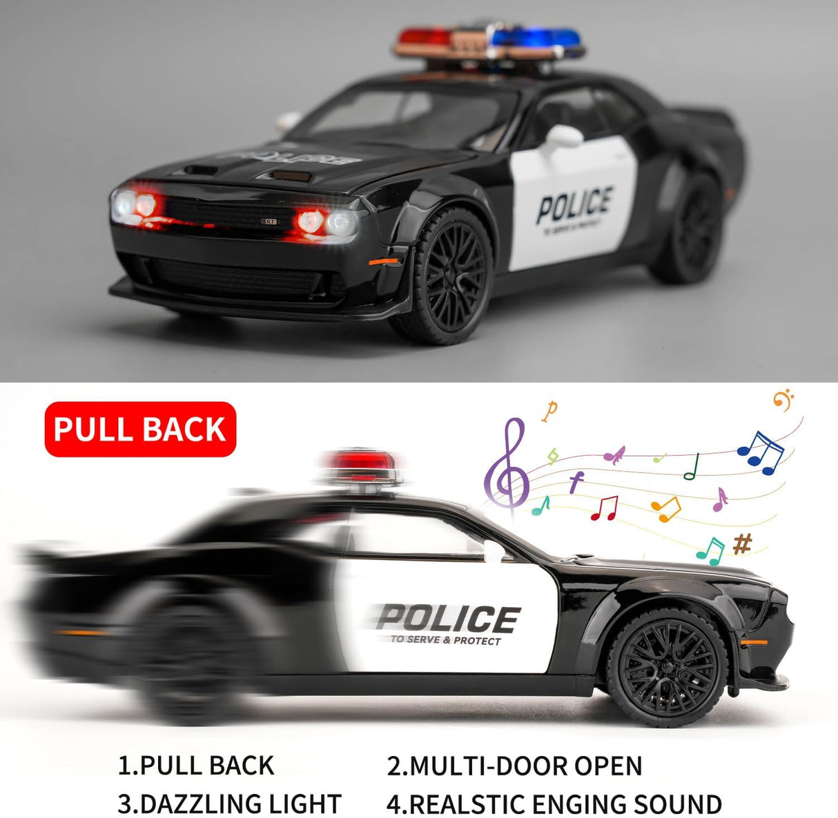 Dodge Challenger Srt Police Model 1:24 Scale