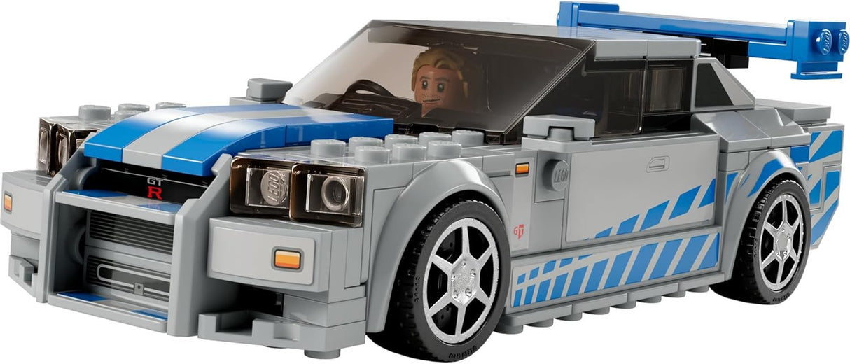 LEGO 76917 Speed Champions 2 Fast 2 Furious Nissan Skyline GT-R (R34) Race Car Toy