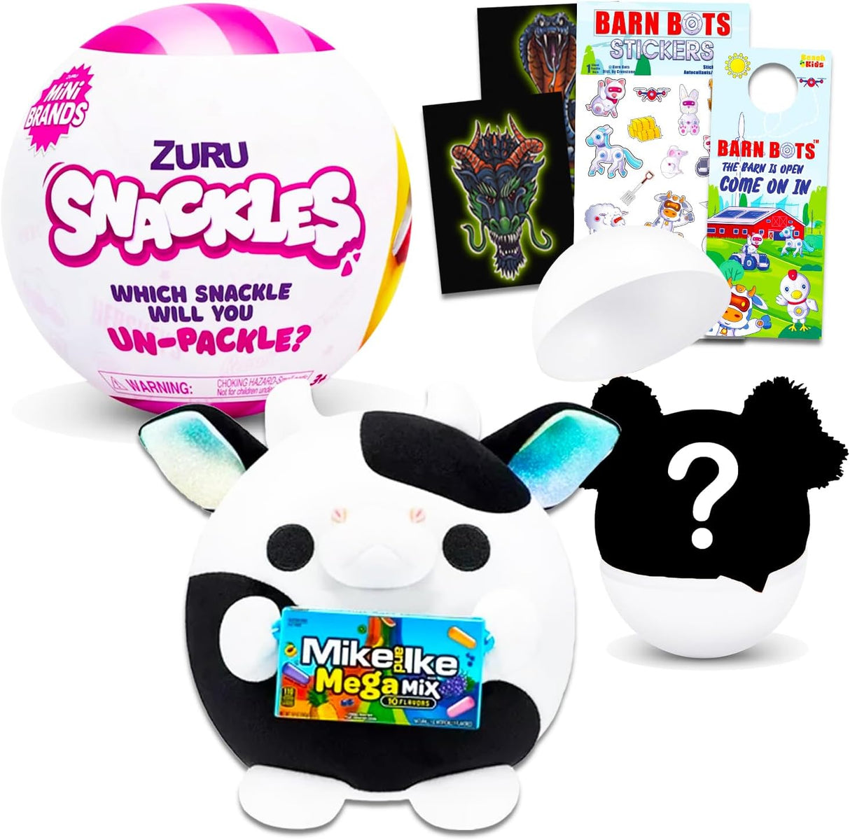 Zuru Snackles 8 Plush Stuffed Animal (Assorted Colors, Sold As Single)