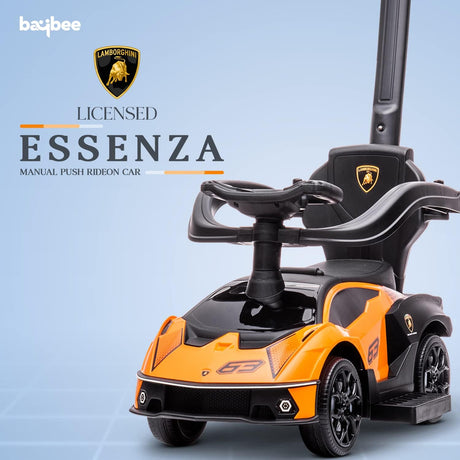 Lamborghini Essenza SC V12 Ride On Car with Handle Orange