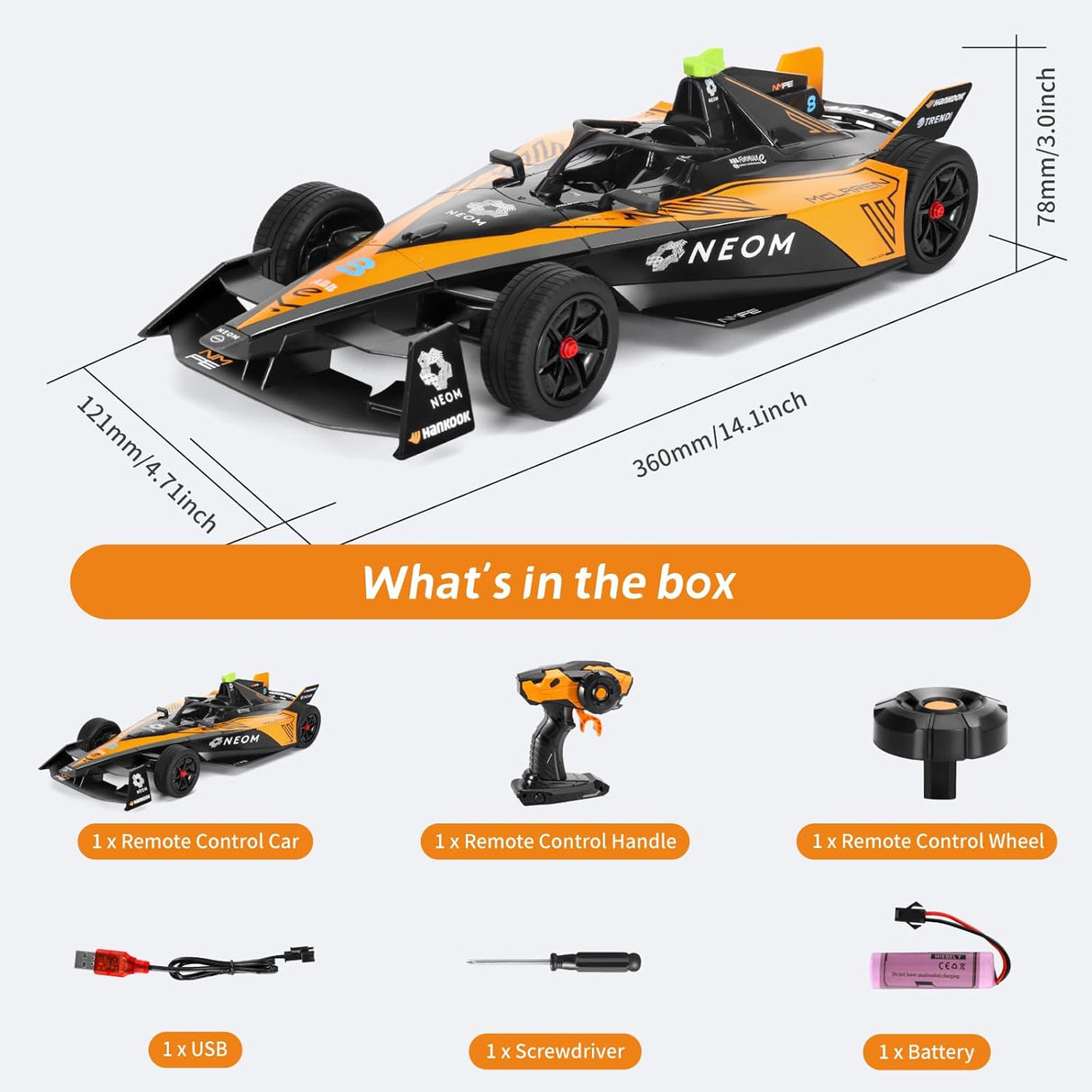 Mclaren Neom Formula Racing Car R/C