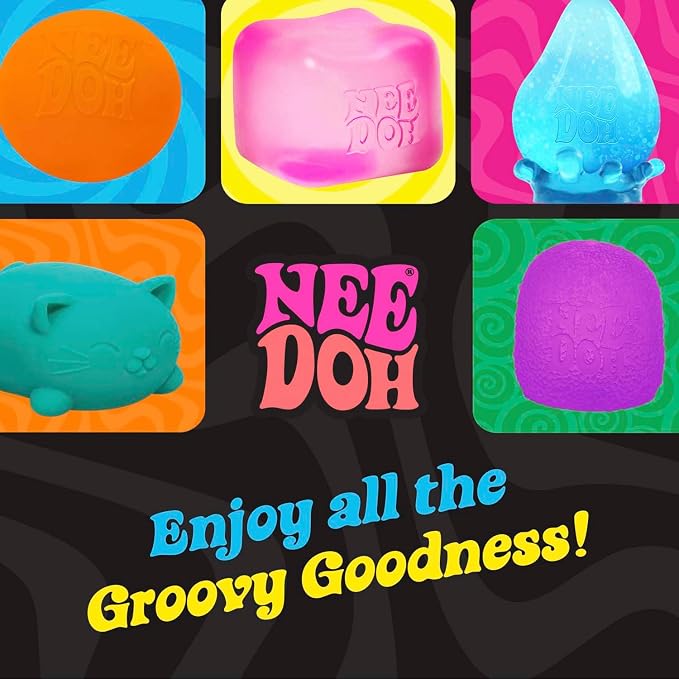 NeeDoh Fuzz Ball Flower Power Sensory Toy Velvet Texture