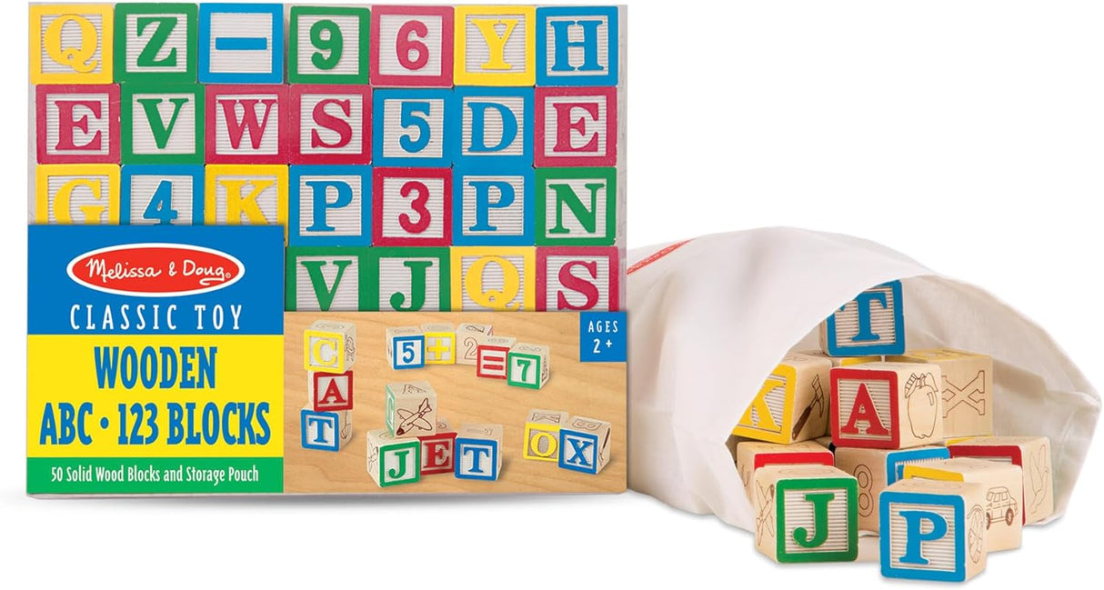 Melissa & Doug Deluxe ABC/123 1-Inch Blocks Set