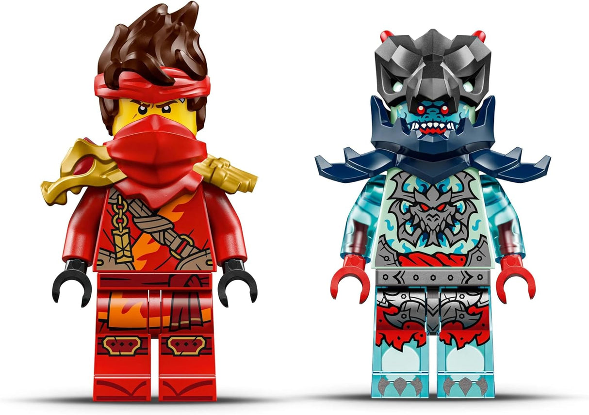 LEGO NINJAGO Kai’s Motorcycle Speed Race Set - 2 Ninja Motorbike Toys with Spinning Wheels plus 2 Minifigures with Weapon Accessories - Gift for 6+ Year Old Boys & Dragons Rising Fans - 71838