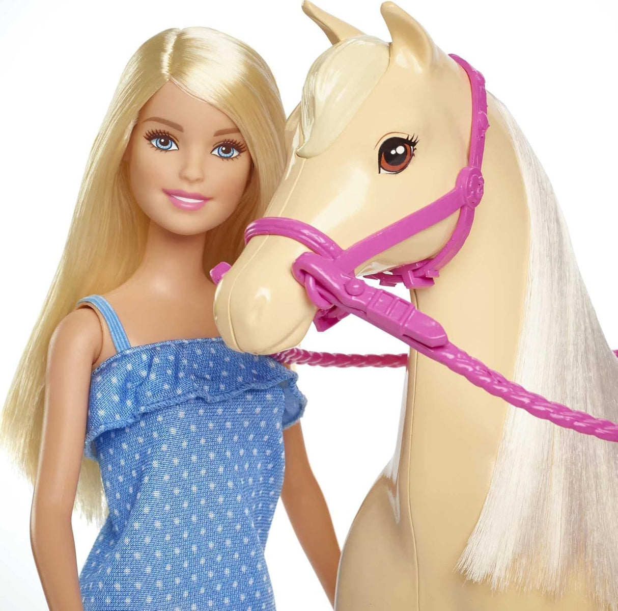 Barbie Doll, Blonde, and Horse