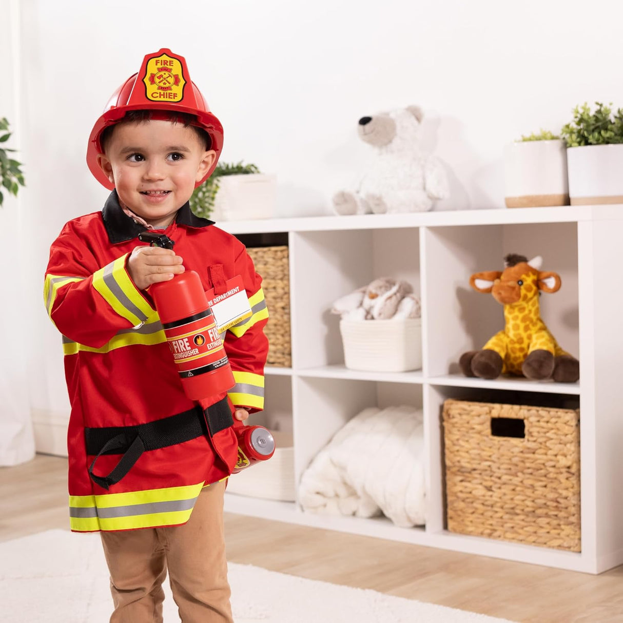Melissa & Doug Fire Chief Role Play Costume Dress-Up Set