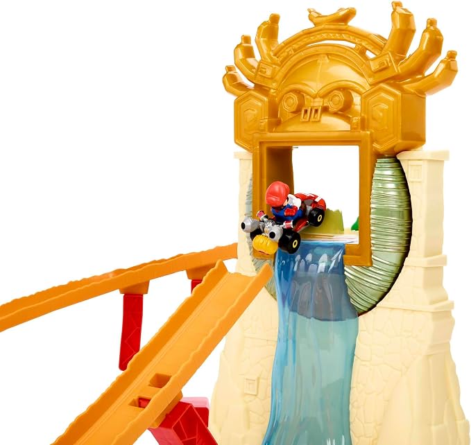 Hot Wheels The Super Mario Bros. Movie Jungle Kingdom Raceway Playset with Mario Die-Cast Toy Car