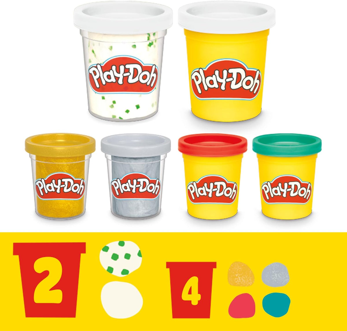 Play-Doh Drill 'n Fill Dentist Toy for Kids 3 Years and Up with 8 Modeling Compound Cans, Non-Toxic, Assorted Colors