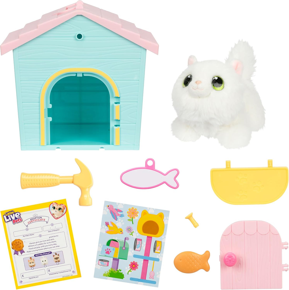 Little Live Pets My Kitty's Home Mini Playset Mystery Plush Toy 1 Of 3 Kittens To Discover Build Decorate And Reveal 10.3cm/4in Tall Plush Incl