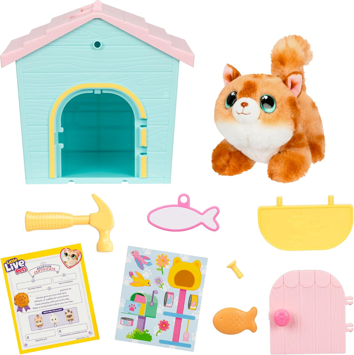 Little Live Pets My Kitty's Home Mini Playset Mystery Plush Toy 1 Of 3 Kittens To Discover Build Decorate And Reveal 10.3cm/4in Tall Plush Incl