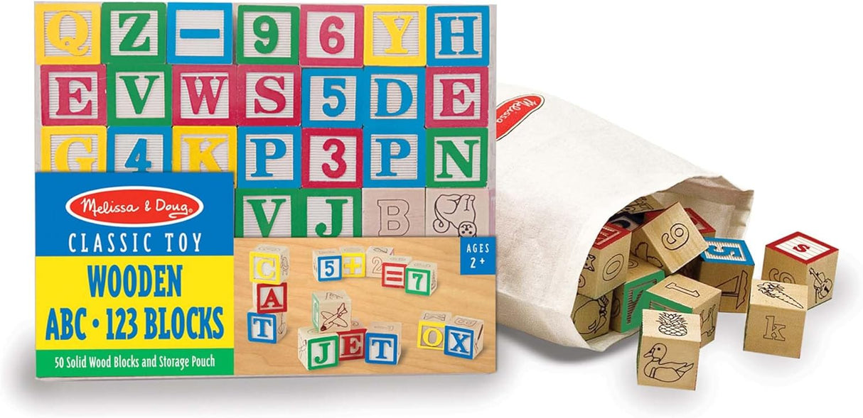 Melissa & Doug Deluxe ABC/123 1-Inch Blocks Set