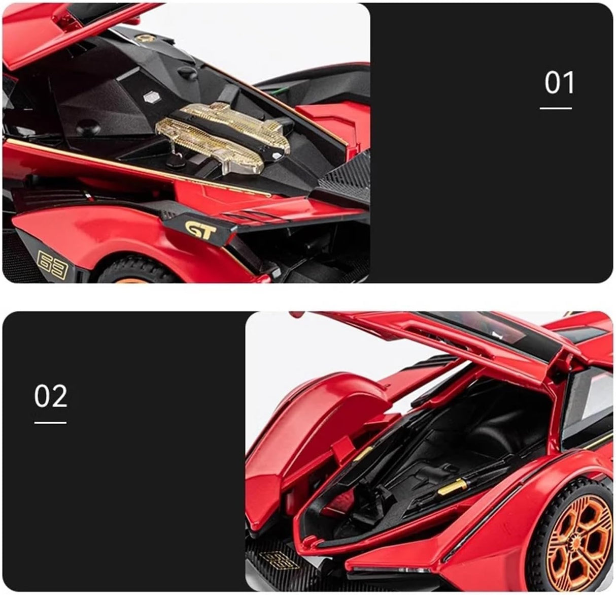 Lamborghini Vision Model 1:32 Scale (3 Assorted Colors, Sold As Single)