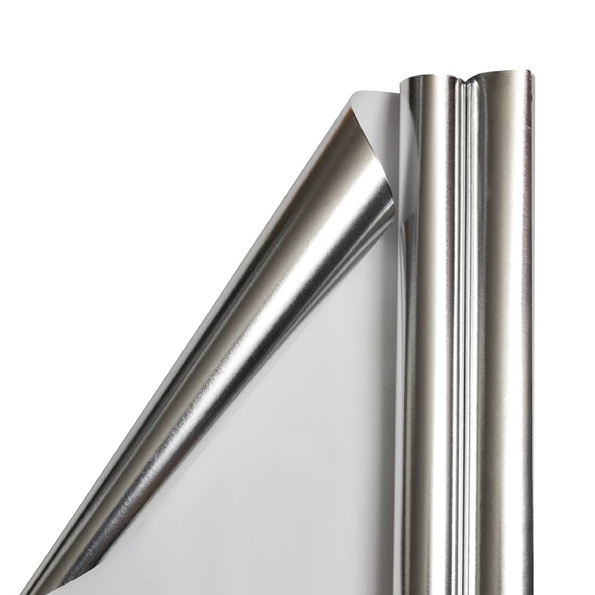 Metallic Silver Gift Wrap Roll