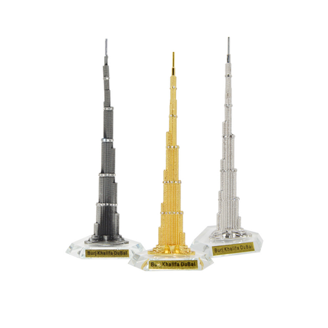 Burj Khalifa Metal Crystal Base (Assorted Designs, Sold Single)