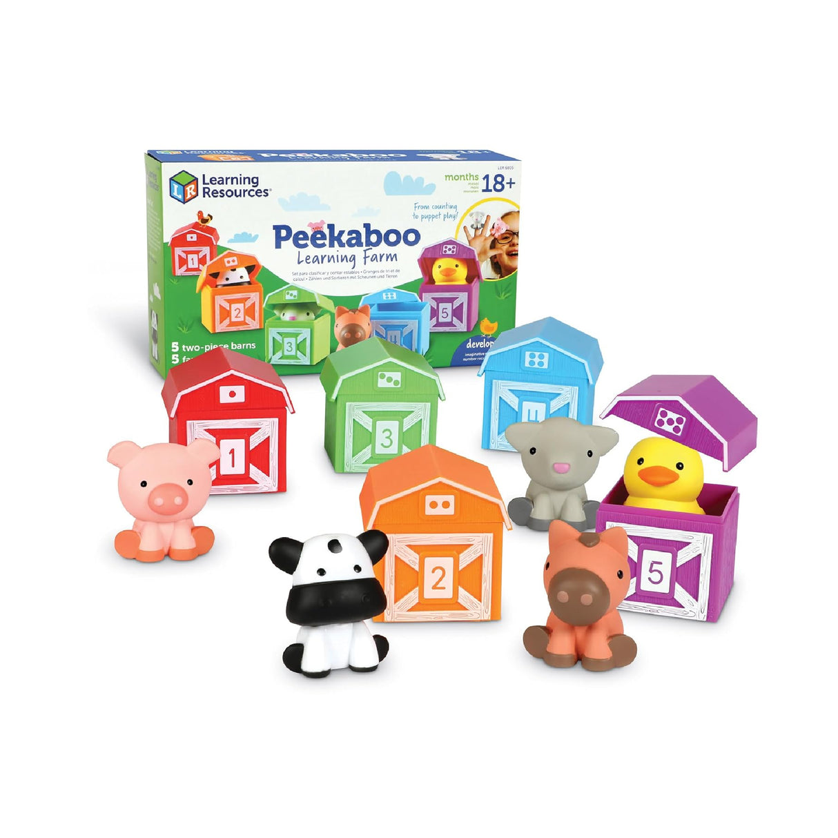 Learning Resources Peekaboo Learning Farm - 10 Pieces