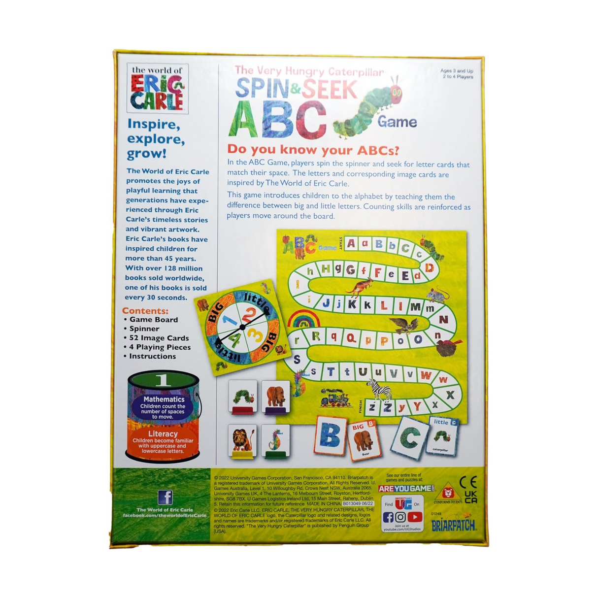 Briarpatch The World of Eric Carle The Very Hungry Caterpillar Spin & Seek ABC Game