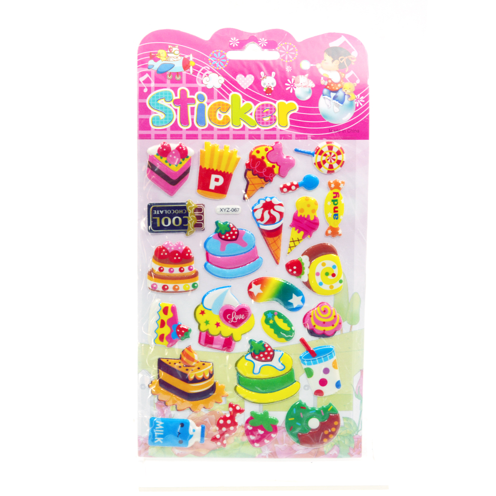 Ice Cream Puffy Stickers