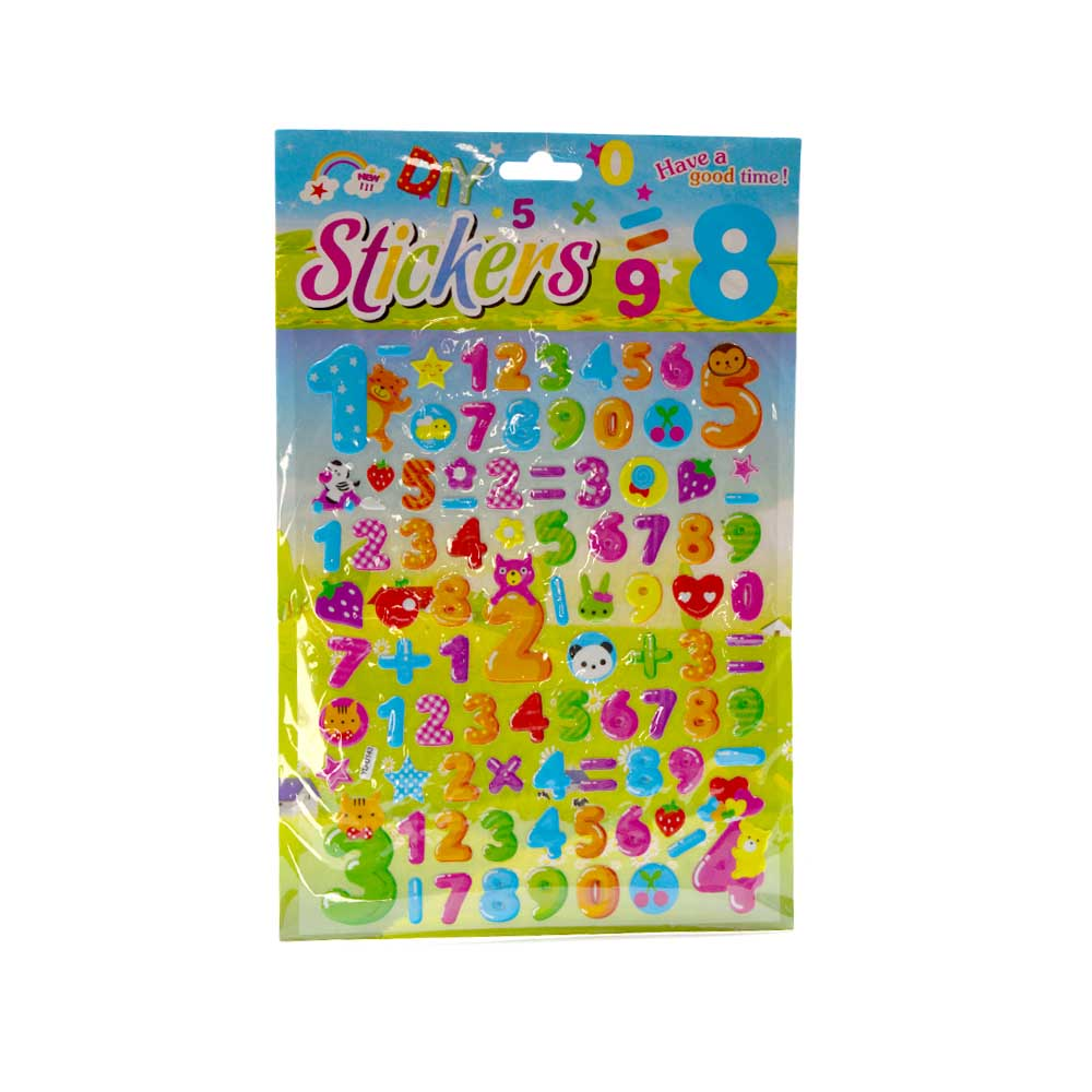 Puffy Numbers Sticker