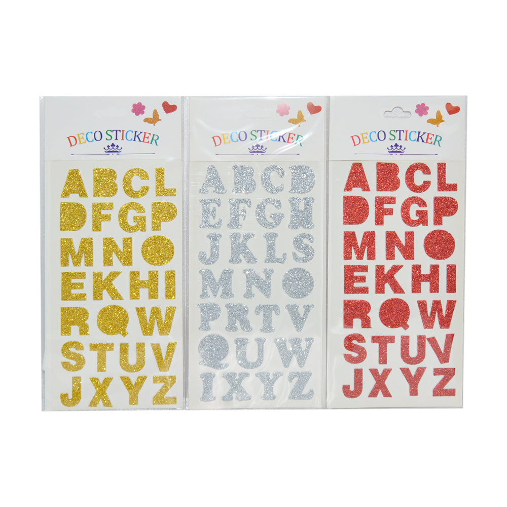 Glitter Puffy Sticker (Assorted, Sold As Single)