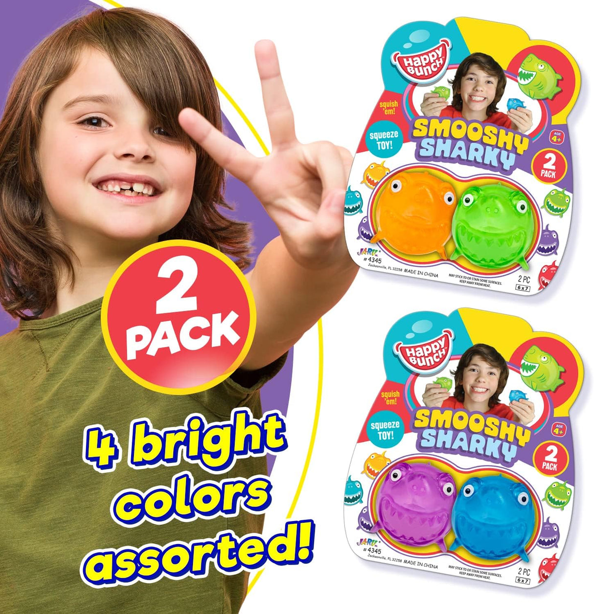 Happy Bunch Smooshy Sharky 2 Pack